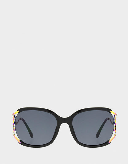 BLAZING STAR SUNGLASSES BLACK Women's Black Rainbow Butterfly Sunglasses | Betsey Johnson Latest