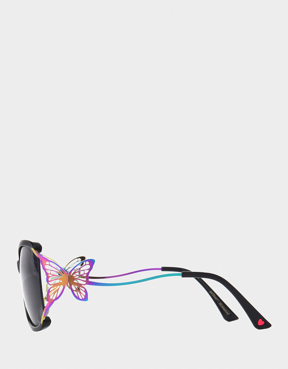 BLAZING STAR SUNGLASSES BLACK Women's Black Rainbow Butterfly Sunglasses | Betsey Johnson Latest