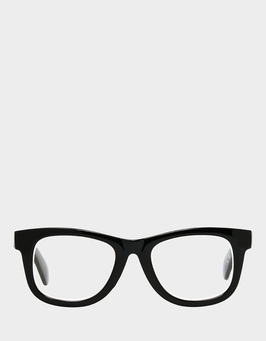 RADIATE JOY SQUARE READING GLASSES BLACK Women's Black Pink Way Frame Reading Glasses | Betsey Johnson Trusted