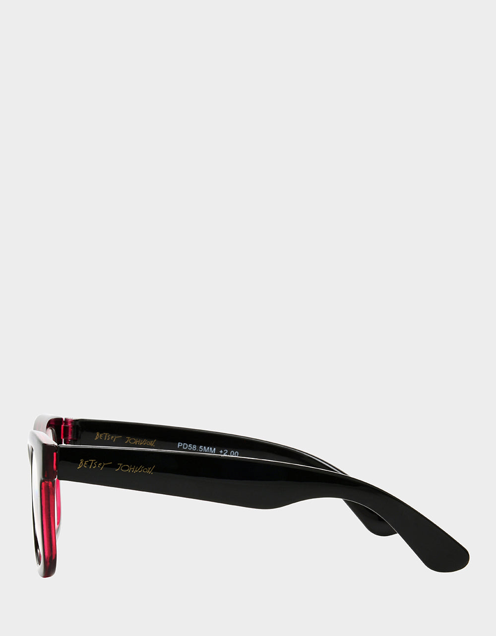 RADIATE JOY SQUARE READING GLASSES BLACK Women's Black Pink Way Frame Reading Glasses | Betsey Johnson Trusted