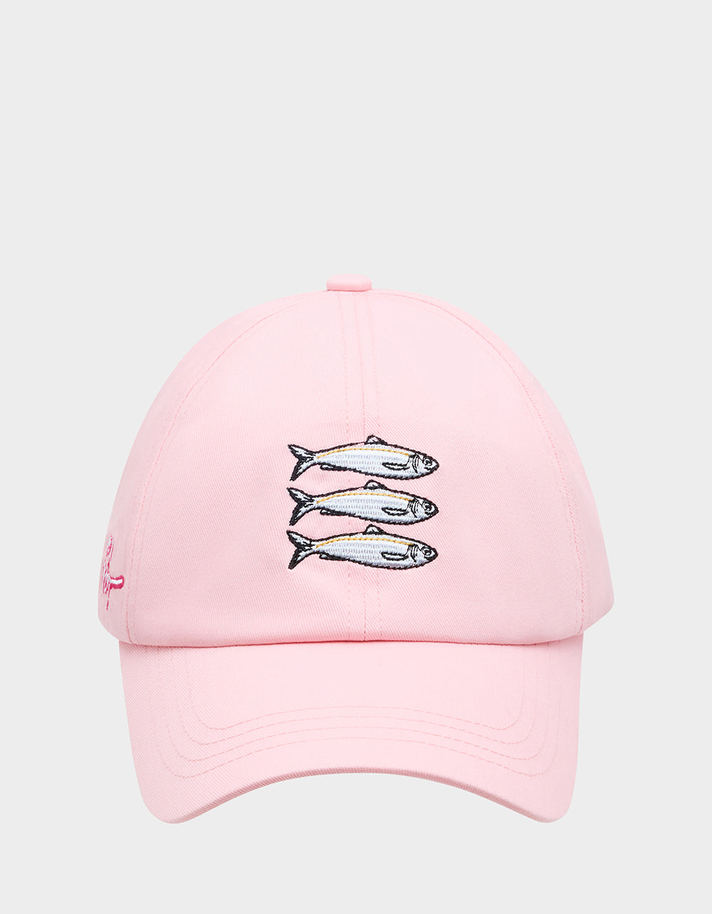 SARDINE EMBROIDERED BASEBALL CAP Women's Pink Sardine Baseball Hat | Betsey Johnson Recommended