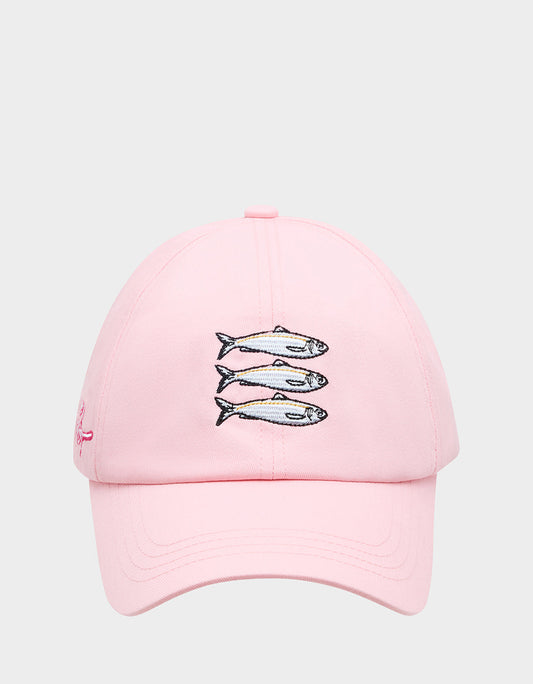 SARDINE EMBROIDERED BASEBALL CAP Women's Pink Sardine Baseball Hat | Betsey Johnson Recommended