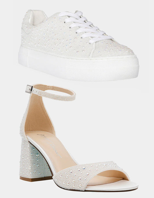 HERE COMES THE BRIDE BUNDLE Women's Bridal Pearl Sneakers and Heels Set | Betsey Johnson Top Pick