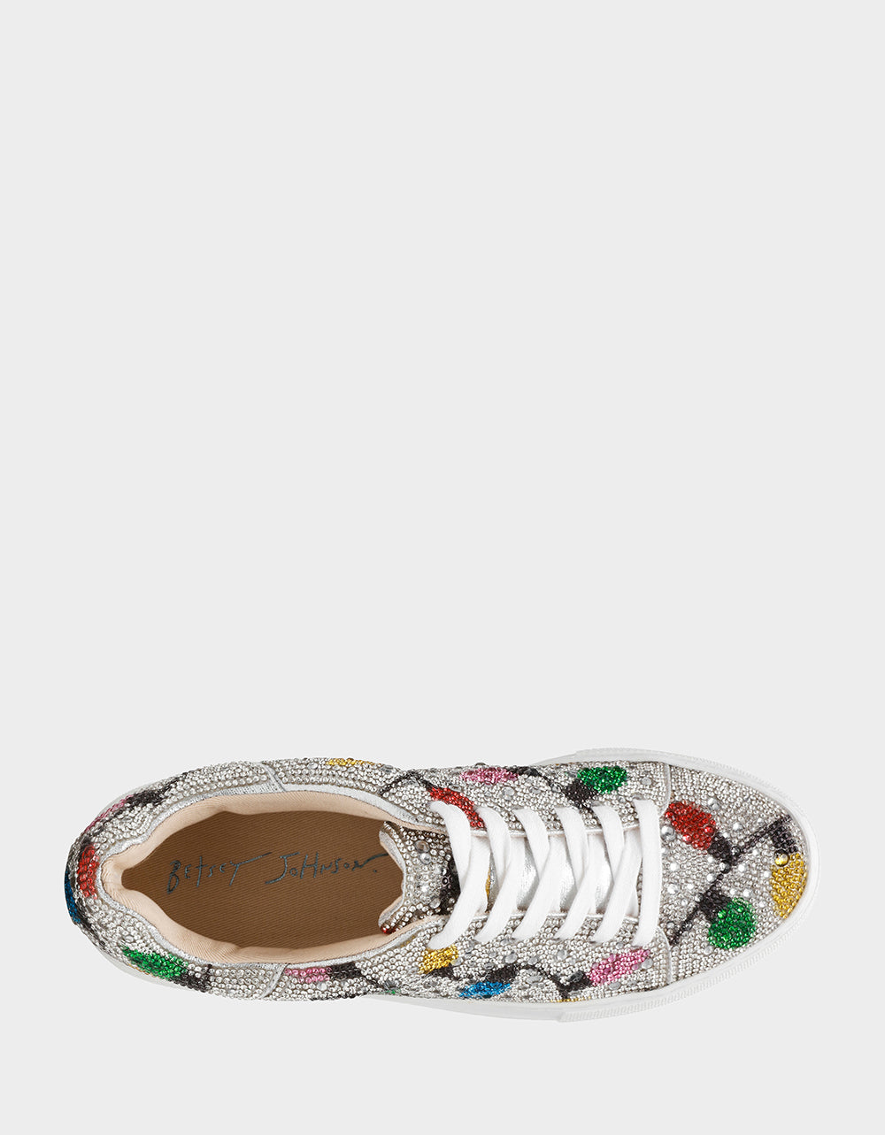 MOMMY & ME MULTI LIGHTS HOLIDAY BUNDLE Women's and Kid's Rhinestone Christmas Multicolor Lights Sidny Matching Sneakers | Betsey Johnson New