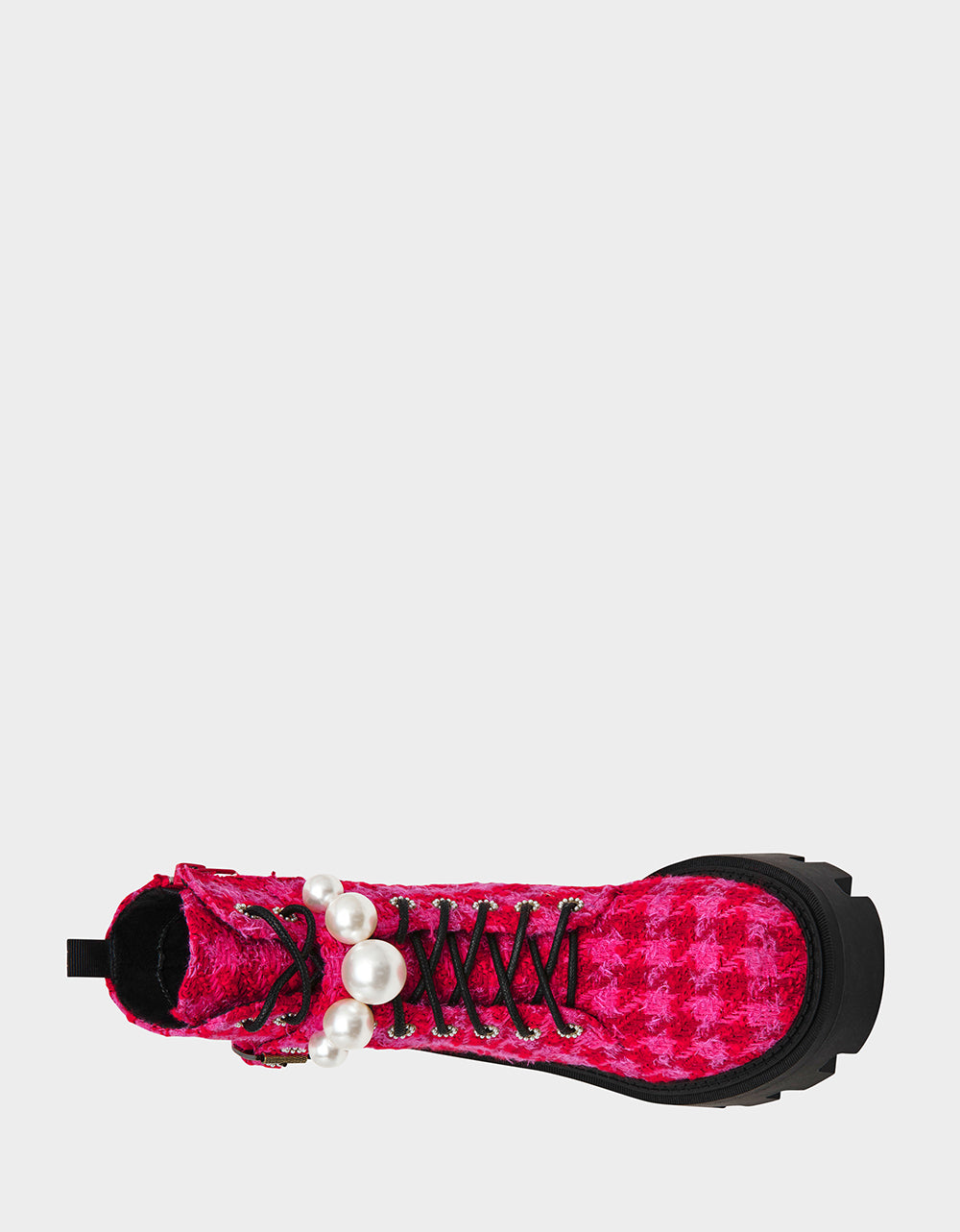JONNIE FUCHSIA MULTI Lace-Up Platform Combat Women's Ankle Boot | Betsey Johnson Best Price