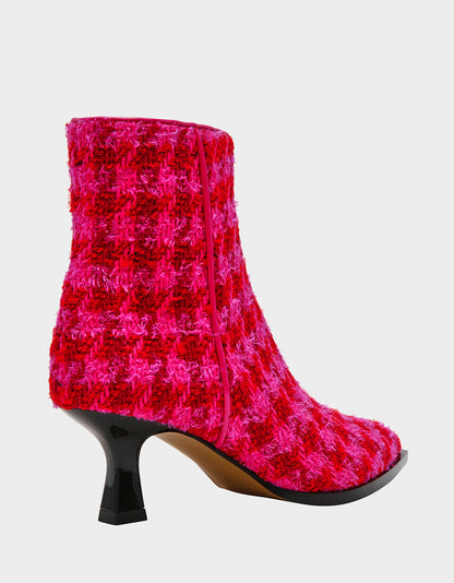 LOUISA FUCHSIA MULTI Women's Pointed Toe Kitten Heel Ankle Bootie | Betsey Johnson Popular