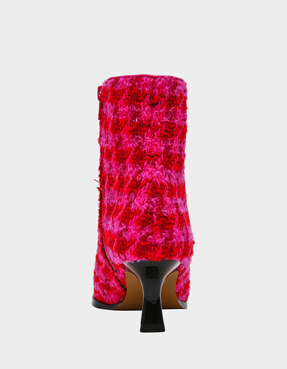 LOUISA FUCHSIA MULTI Women's Pointed Toe Kitten Heel Ankle Bootie | Betsey Johnson Popular