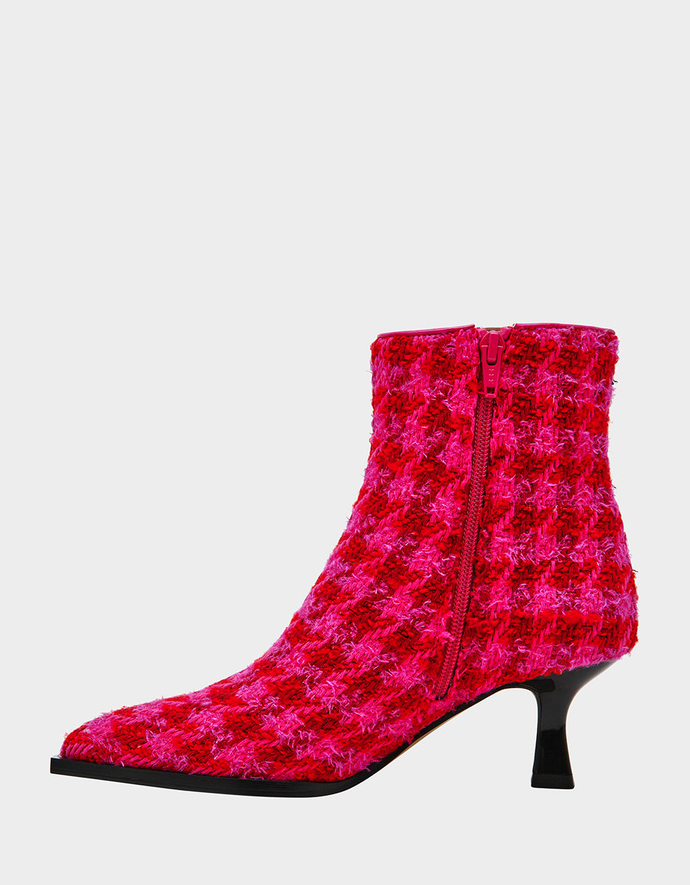 LOUISA FUCHSIA MULTI Women's Pointed Toe Kitten Heel Ankle Bootie | Betsey Johnson Popular