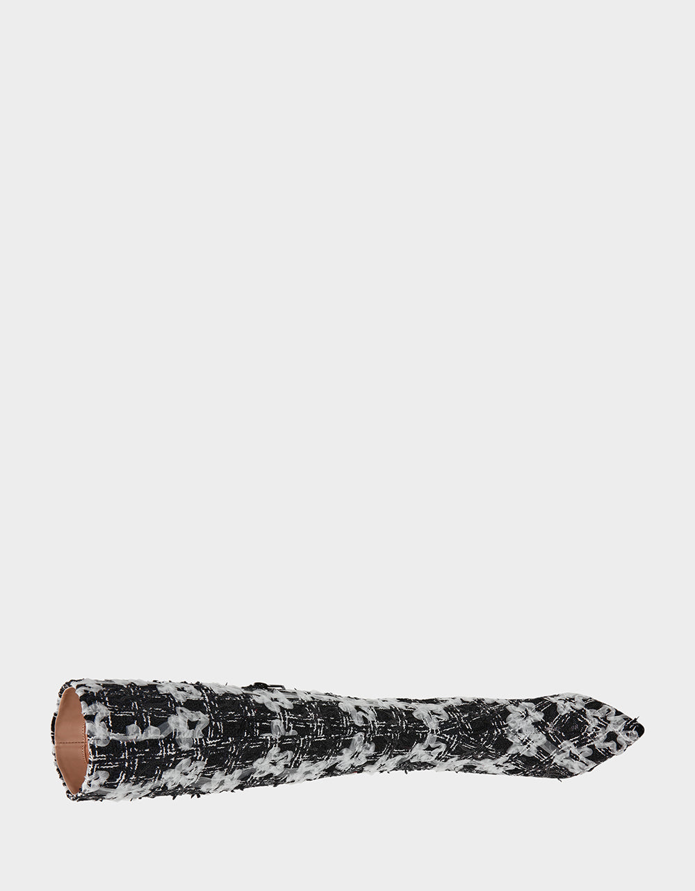 MAXXINE BLACK WHITE MULTI Pointed-Toe Knee-High Kitten Heel Women's Boot | Betsey Johnson Recommended