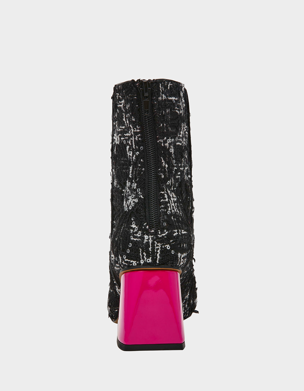 STEVIE BLACK MULTI Square-Toe Block Heel Women's Ankle Boot | Betsey Johnson Customer Favorite