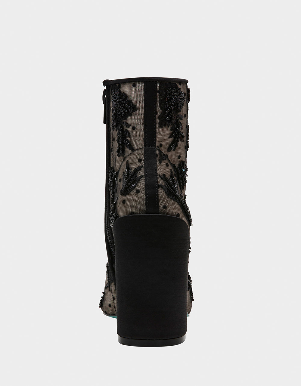 MERRI BLACK Mesh Bootie | Betsey Johnson Trusted