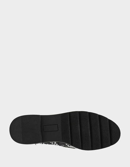 HARLOE BLACK WHITE PLAID Platfrom Pearl Embellished Women's Loafer | Betsey Johnson Best Seller