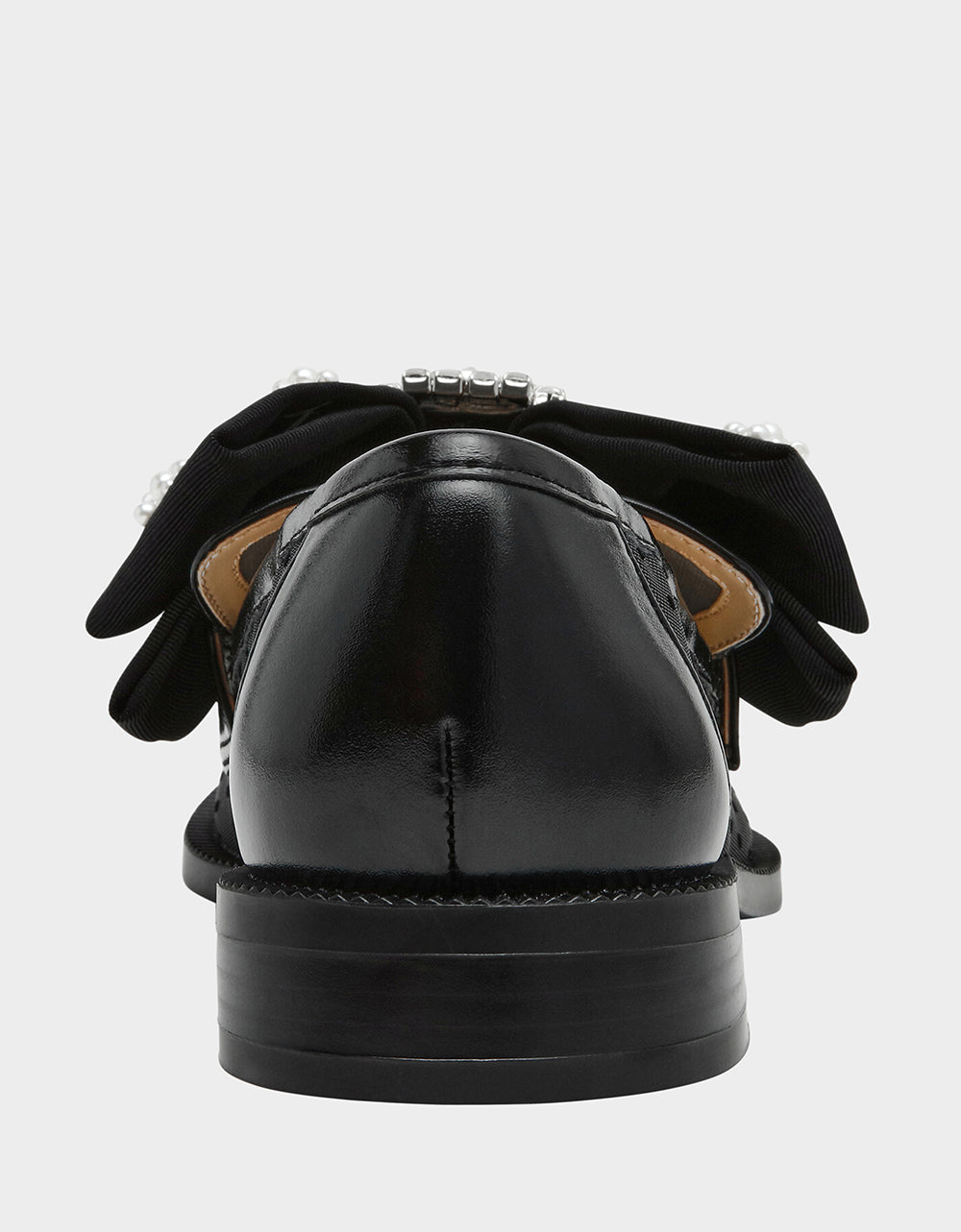 SETH BLACK Women's Mesh Pearl Bow Slip-On Loafer | Betsey Johnson Premium