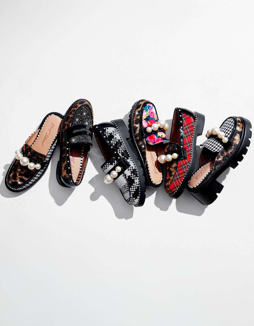 LYDIAA LEOPARD Rhinestone Embellished Platform Women's Loafer | Betsey Johnson New