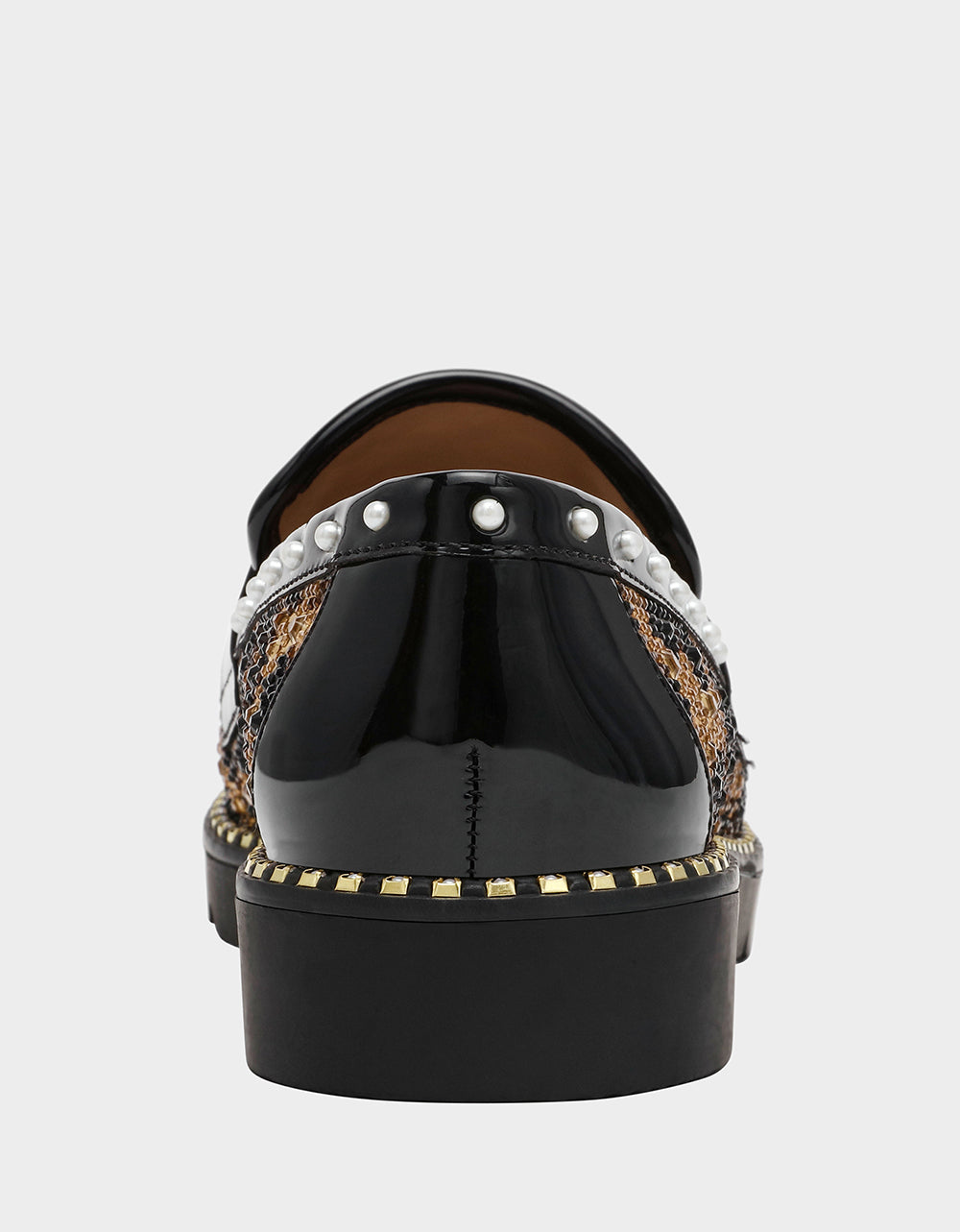 LYDIAA LEOPARD Rhinestone Embellished Platform Women's Loafer | Betsey Johnson New