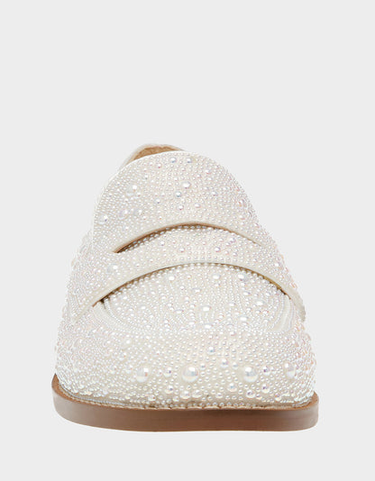 ARON IVORY Pearl Loafers | Betsey Johnson Classic