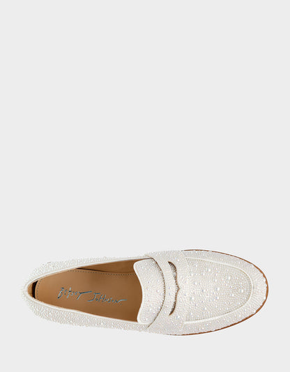 ARON IVORY Pearl Loafers | Betsey Johnson Classic