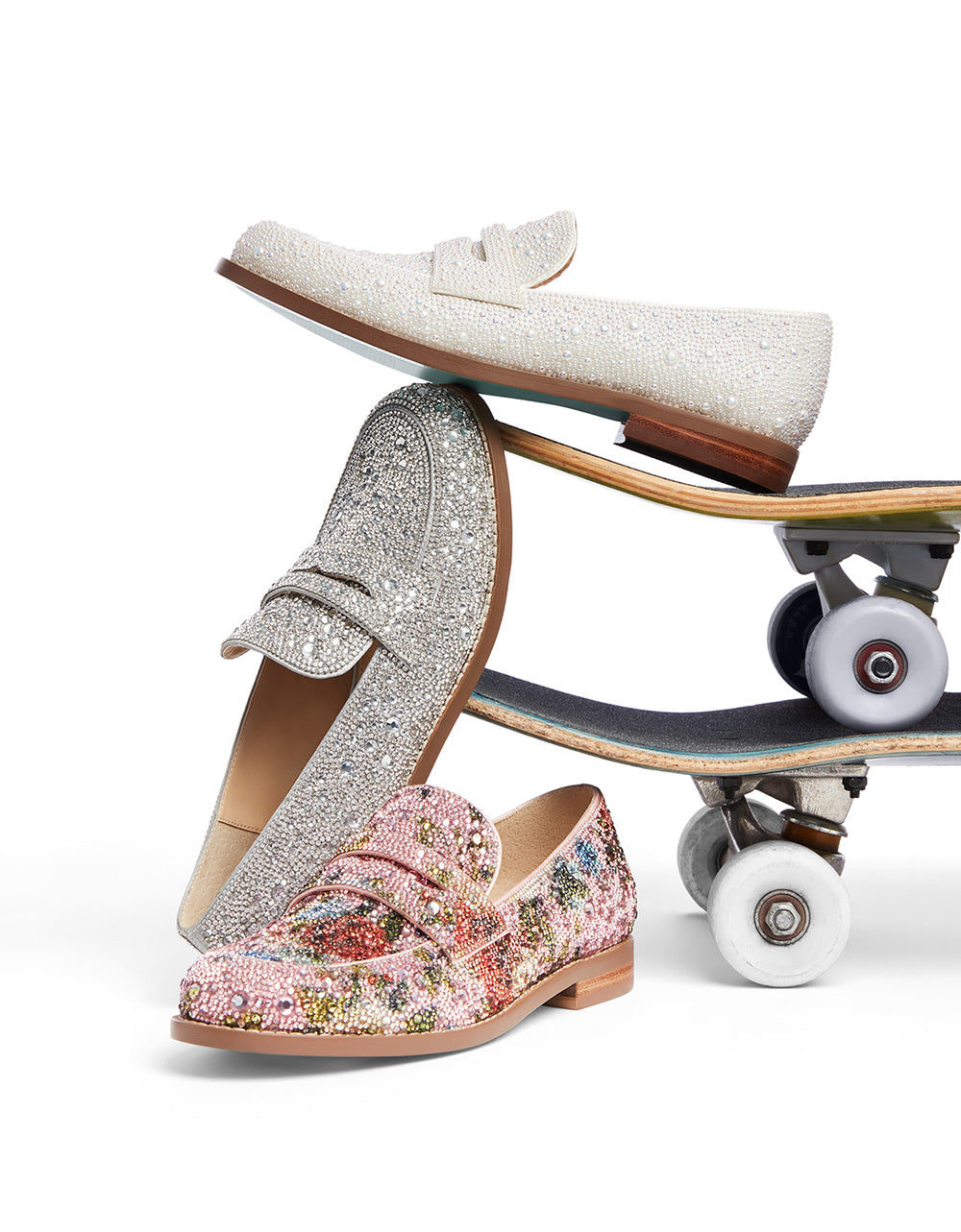 ARON IVORY Pearl Loafers | Betsey Johnson Classic