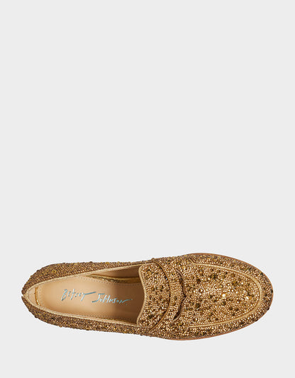 ARON GOLD Loafers | Betsey Johnson Classic