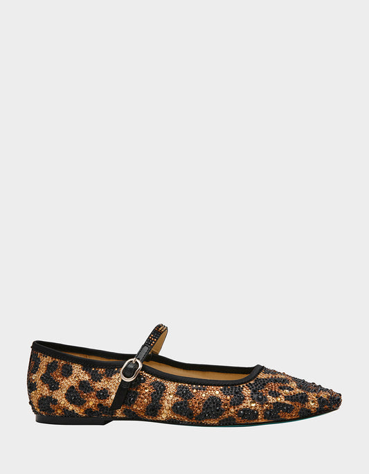 LOREL LEOPARD Women's Leopard Mary Jane Ballet Flat | Betsey Johnson New