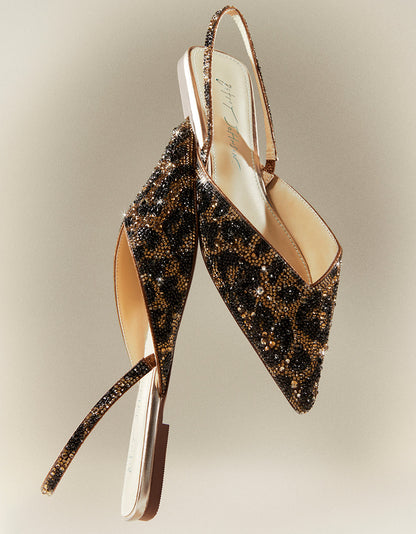 VANCE LEOPARD Slingback Flat | Betsey Johnson Classic