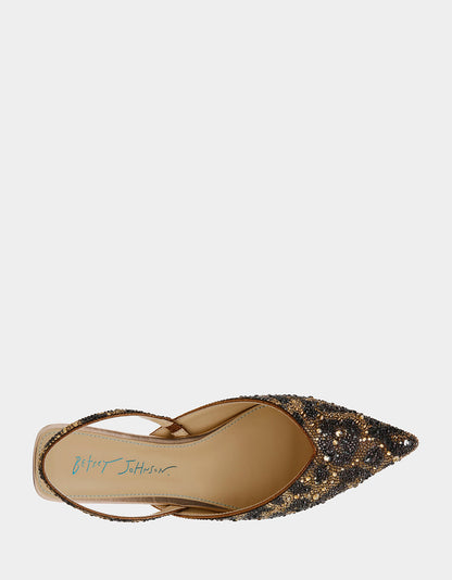 VANCE LEOPARD Slingback Flat | Betsey Johnson Classic
