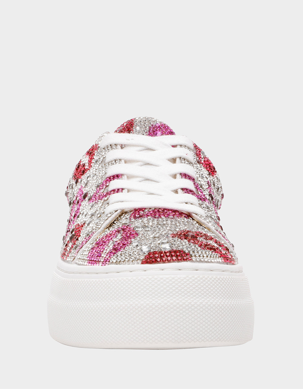 SIDNY MULTI LIPS Women's Rhinestone Platform Sneaker | Betsey Johnson New