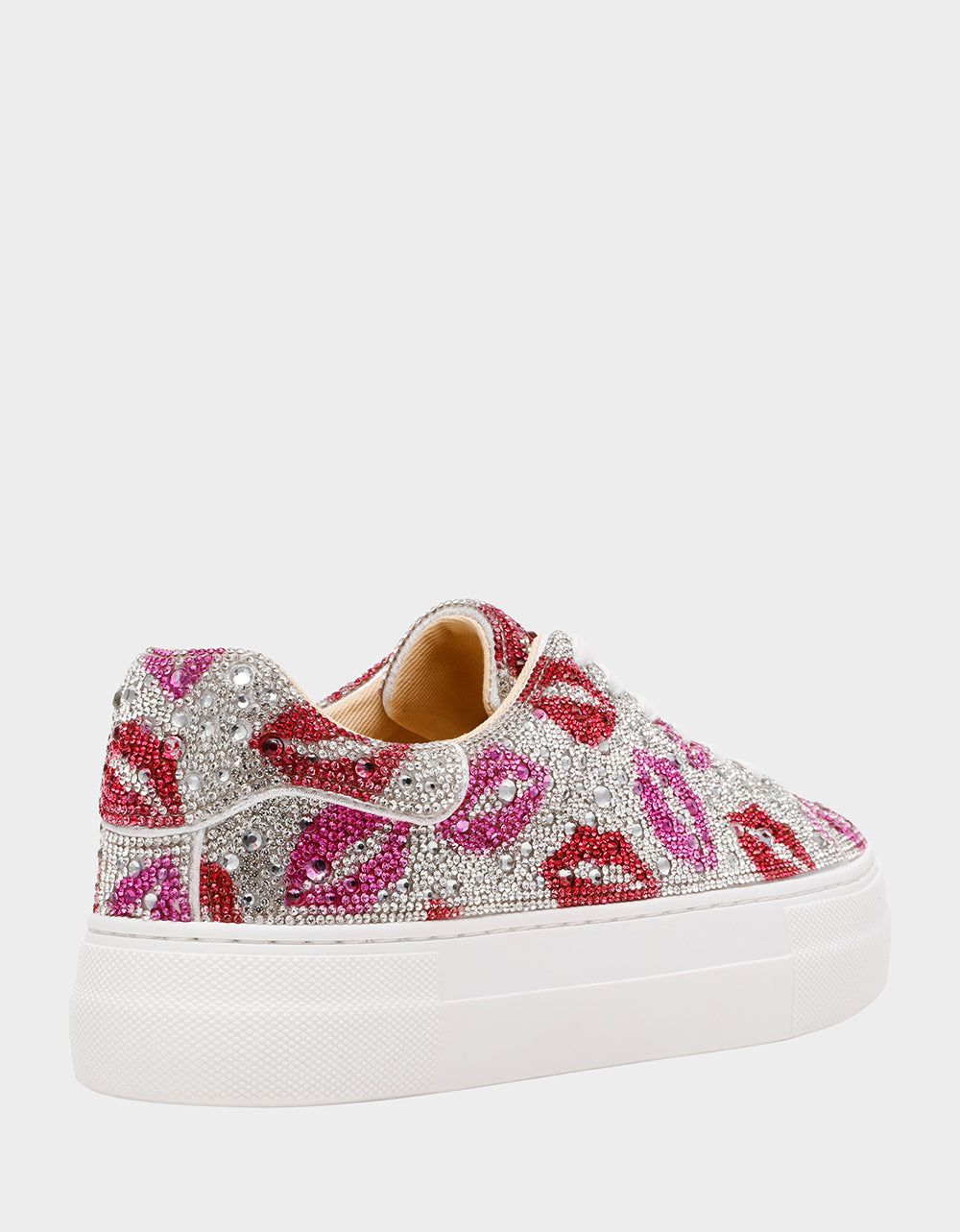 SIDNY MULTI LIPS Women's Rhinestone Platform Sneaker | Betsey Johnson New