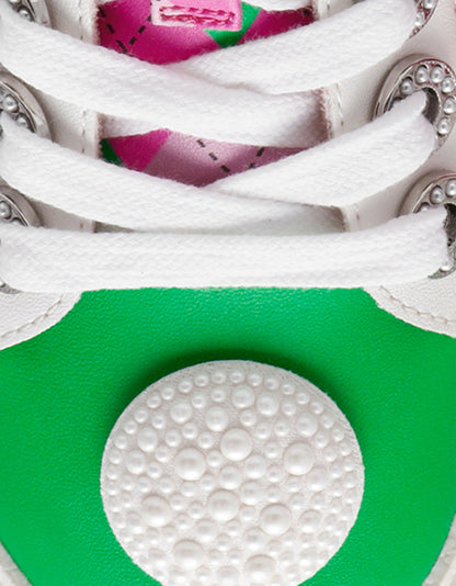 SHERRIE PINK/GREEN MULTI Women's Low-Top Lace-Up Sneaker | Betsey Johnson Trending