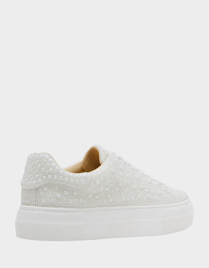 SB-SIDNY IVORY Pearl Sneaker | Betsey Johnson Sale