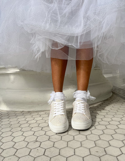 SB-SIDNY IVORY Pearl Sneaker | Betsey Johnson Sale