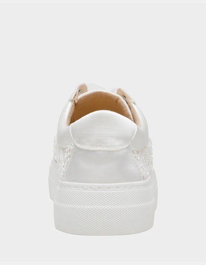 THEAA IVORY Platform Low-Top Lace-Up Sneakers | Betsey Johnson Signature