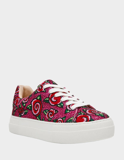 SIDNY FUCHSIA ROSE Women's Tennis Sneaker | Betsey Johnson Customer Favorite
