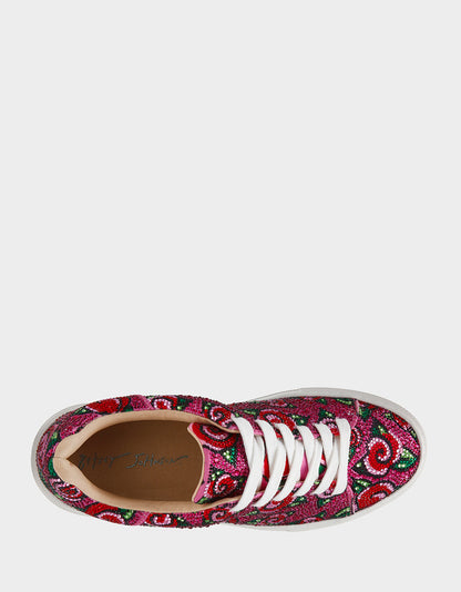 SIDNY FUCHSIA ROSE Women's Tennis Sneaker | Betsey Johnson Customer Favorite