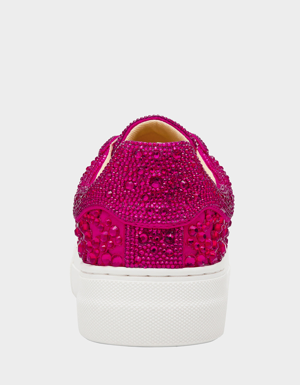 REILY Fuchsia Platform Low-Top Lace-Up Rhinestone Women's Sneaker | Betsey Johnson Best Price