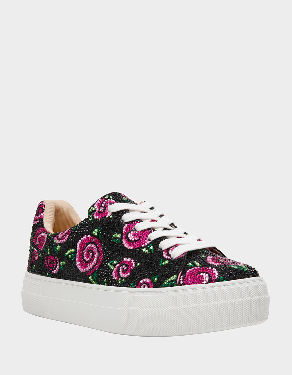 SIDNY BLACK ROSE Women's Tennis Sneaker | Betsey Johnson Trending