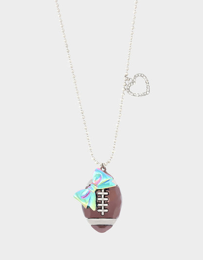 THE BIG GAME BUNDLE Women's Football Rhinestone Sneakers, Earrings, and Necklace Set | Betsey Johnson Exclusive