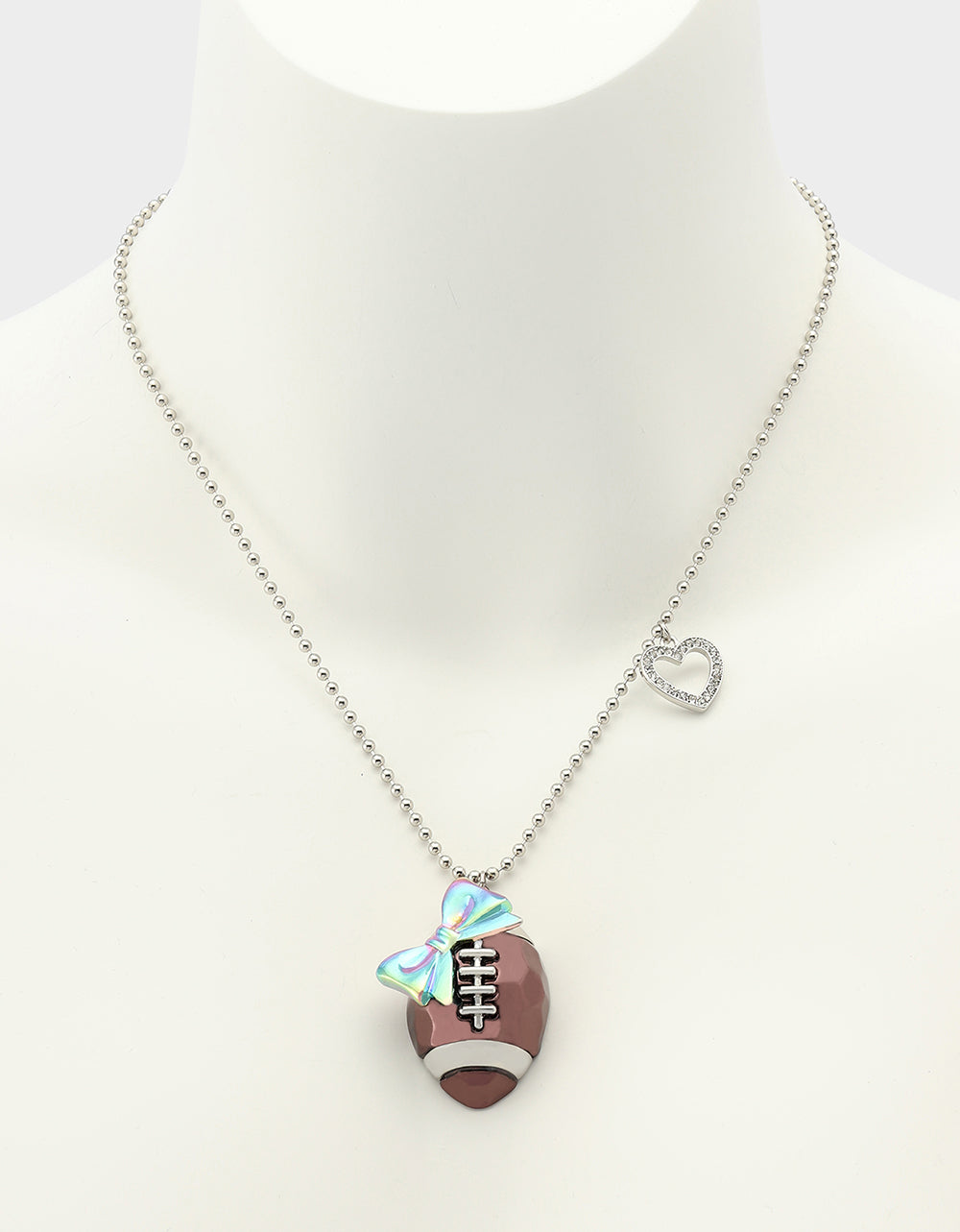 THE BIG GAME BUNDLE Women's Football Rhinestone Sneakers, Earrings, and Necklace Set | Betsey Johnson Exclusive