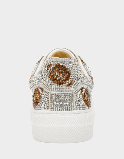 THE BIG GAME BUNDLE Women's Football Rhinestone Sneakers, Earrings, and Necklace Set | Betsey Johnson Exclusive