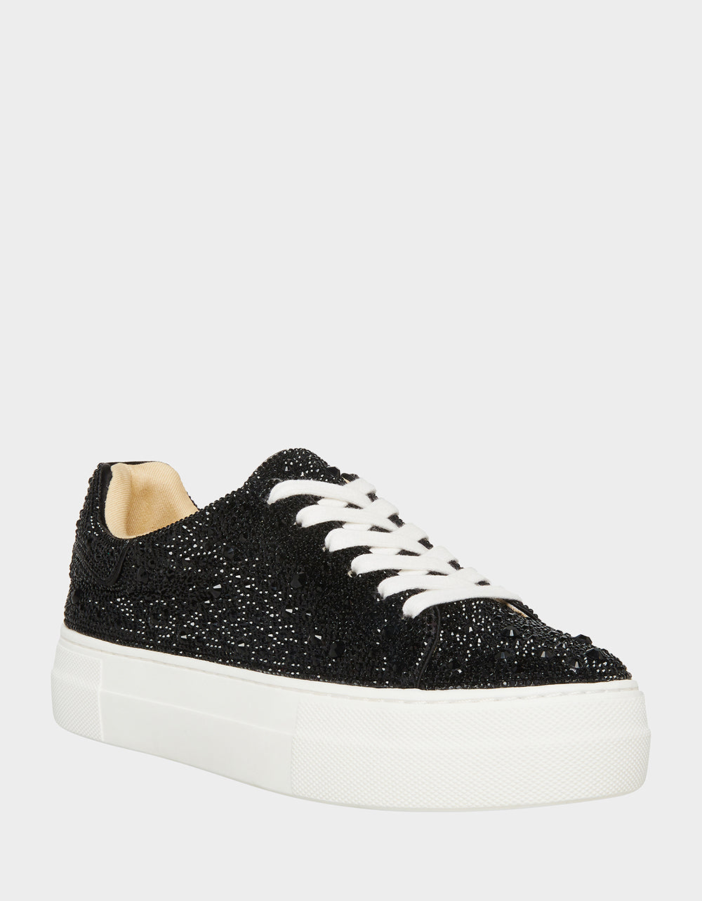 SB-SIDNY BLACK Rhinestone Sneaker | Betsey Johnson Latest