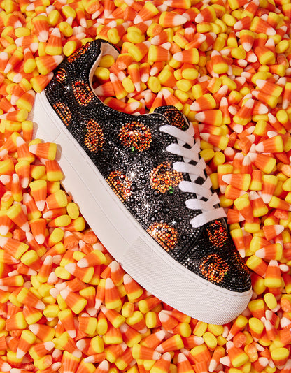 SIDNY PUMPKIN Print Sneakers | Betsey Johnson New