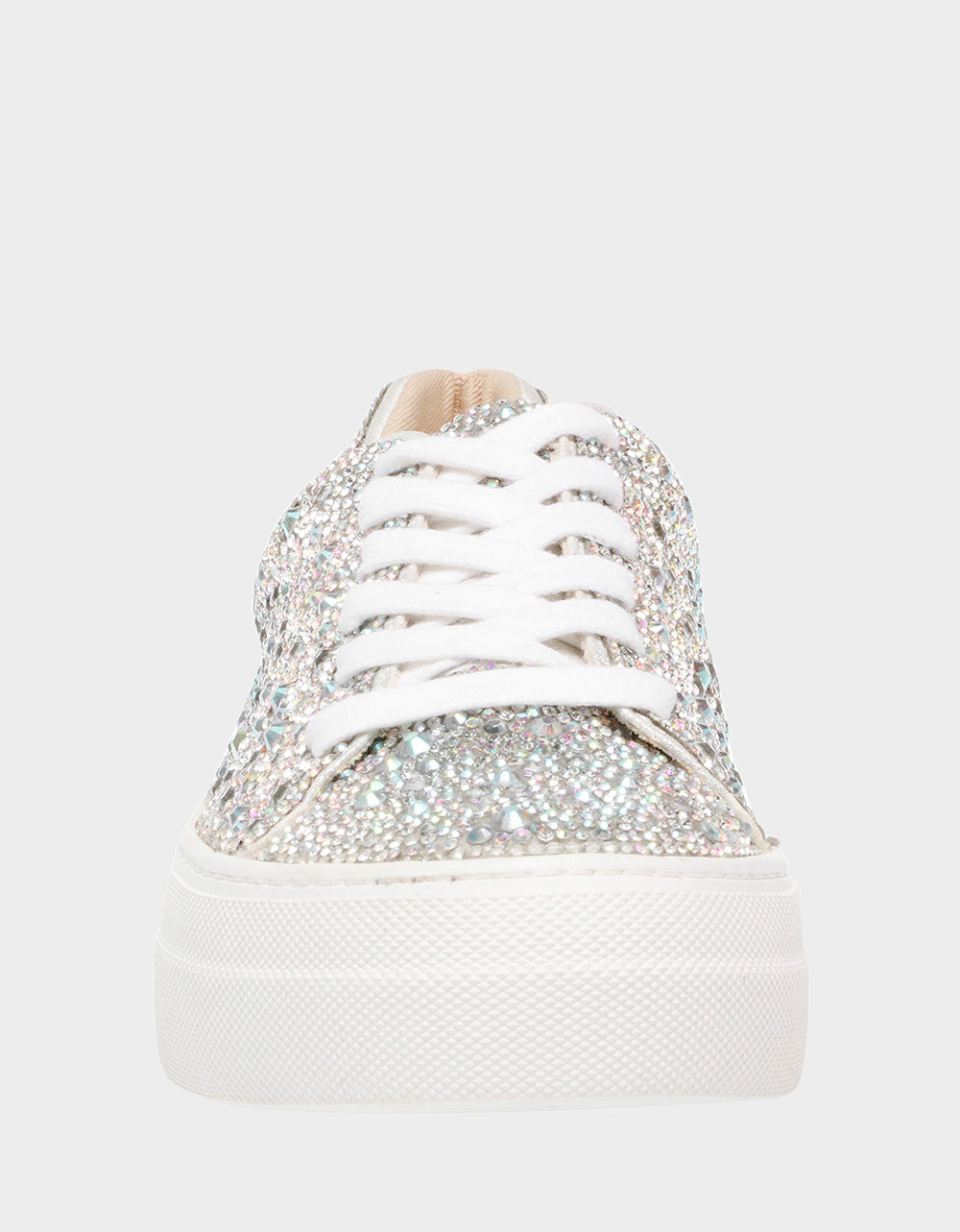 SIDNY RHINESTONES Lace Up Sneakers | Betsey Johnson Quality