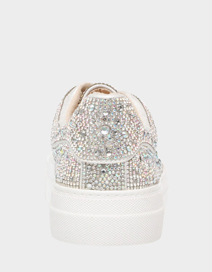 SIDNY RHINESTONES Lace Up Sneakers | Betsey Johnson Quality
