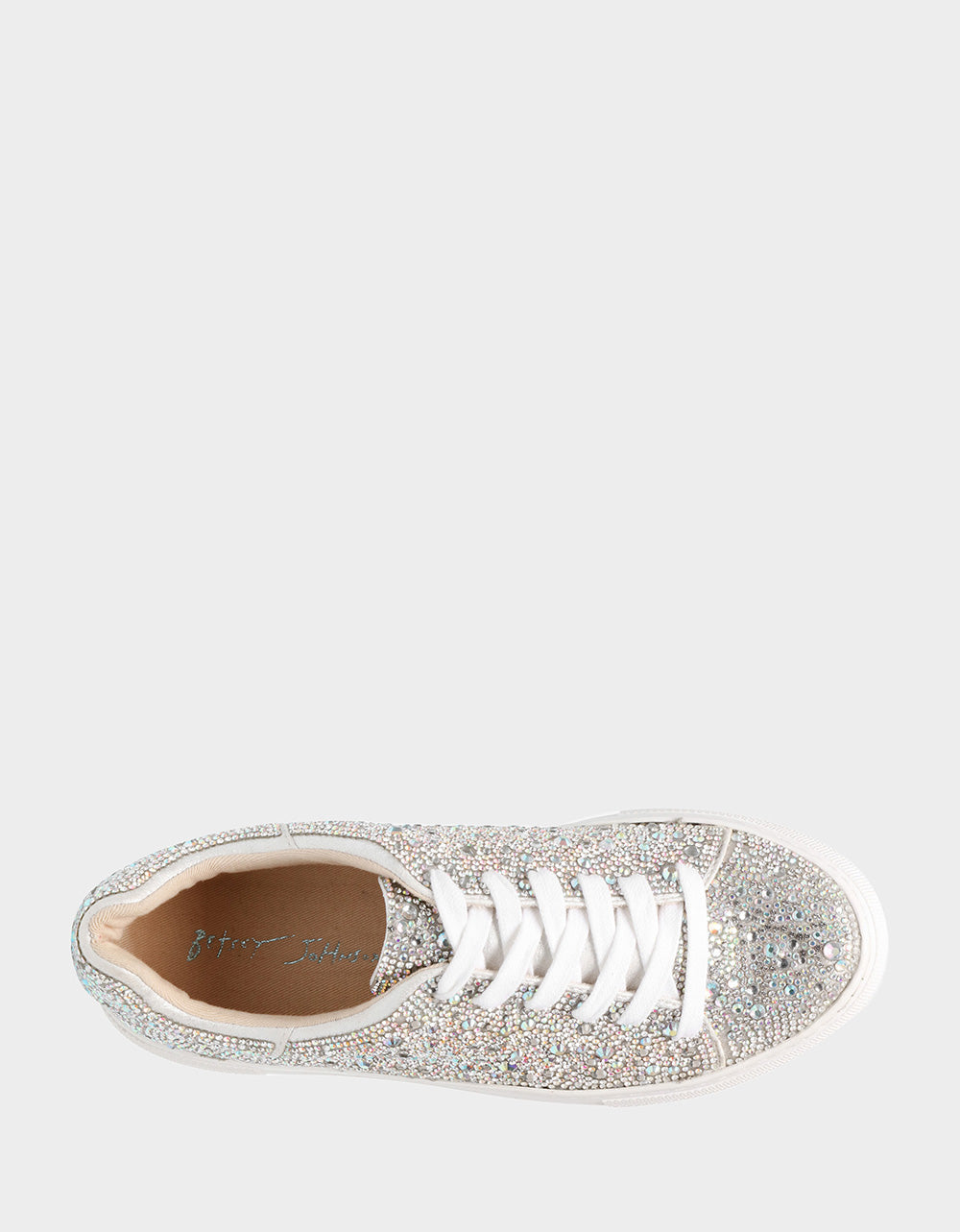 SIDNY RHINESTONES Lace Up Sneakers | Betsey Johnson Quality