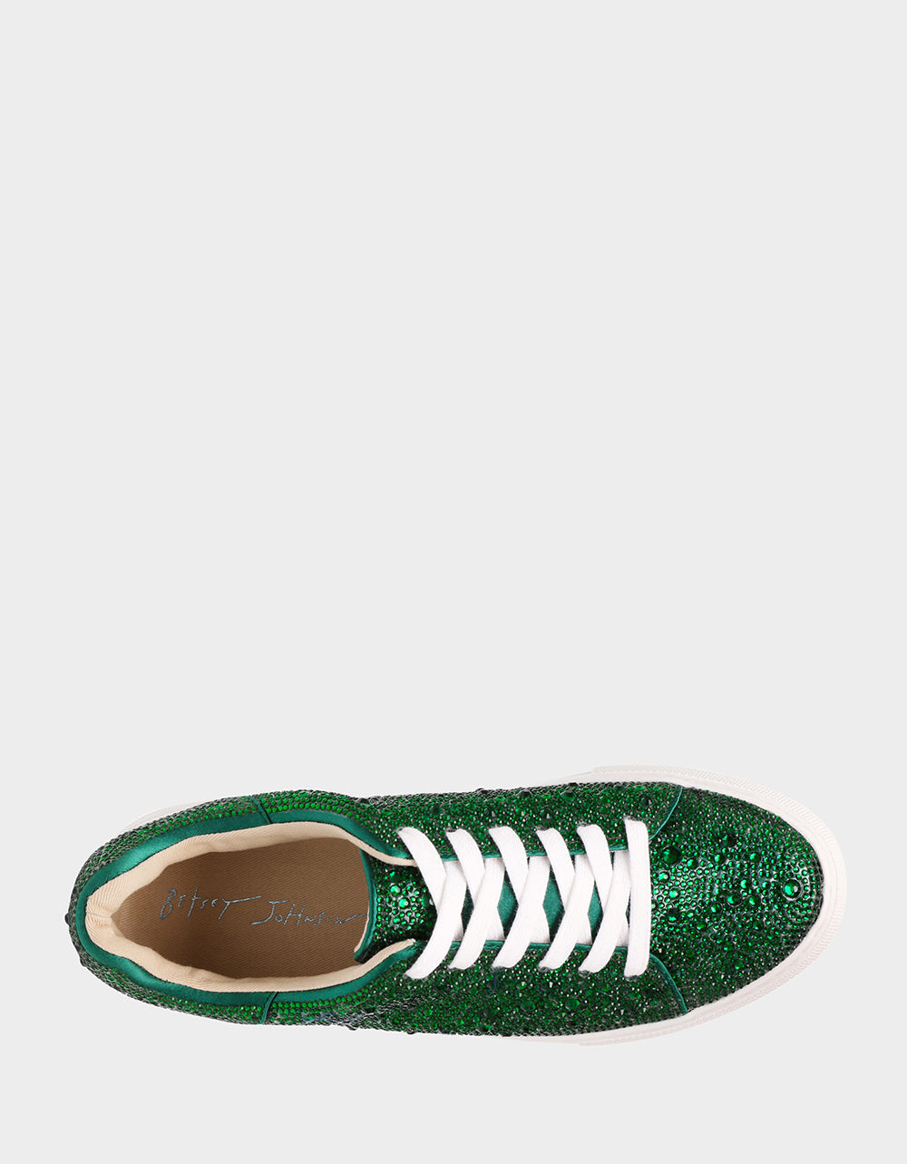 SIDNY EMERALD Rhinestone Sneaker | Betsey Johnson Discount