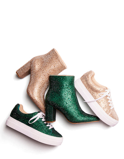 SIDNY EMERALD Rhinestone Sneaker | Betsey Johnson Discount