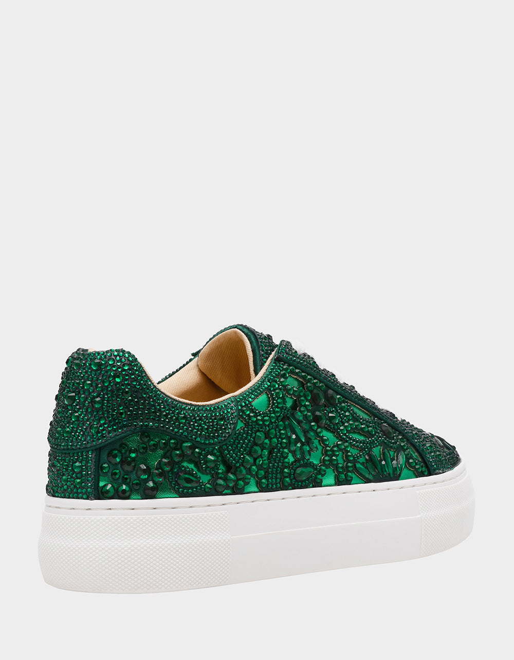 REILY EMERALD Platform Low-Top Lace-Up Rhinestone Women's Sneaker | Betsey Johnson Everyday