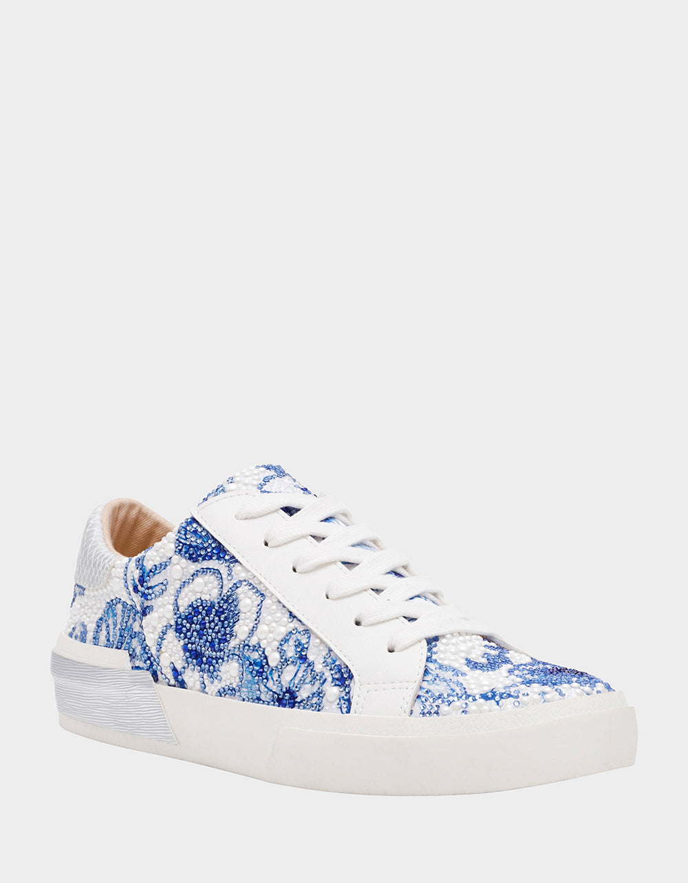 DAMON WHITE/BLUE FLORAL Women's Blue Floral Sneaker | Betsey Johnson Great Value