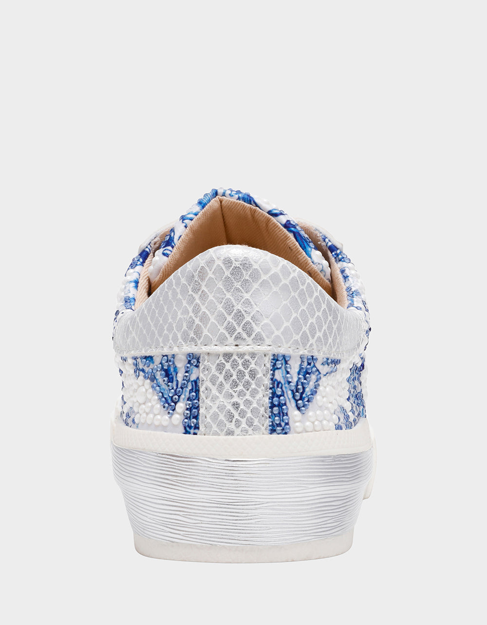 DAMON WHITE/BLUE FLORAL Women's Blue Floral Sneaker | Betsey Johnson Great Value