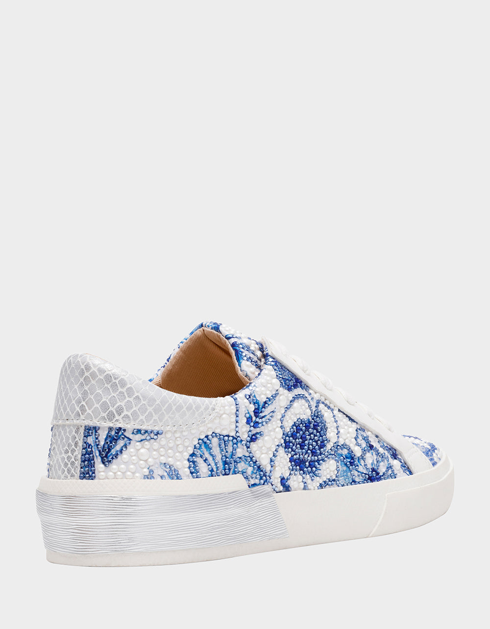 DAMON WHITE/BLUE FLORAL Women's Blue Floral Sneaker | Betsey Johnson Great Value